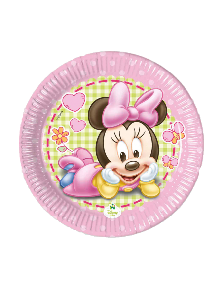 HappyTorta.it Confezione decorazione compleanno 1 anno bambina Minnie Disney - 2