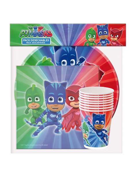 PJ Masks Super pigiamini pacchetto di decorazioni per il compleanno di PJ Masks HappyTorta.it - 2