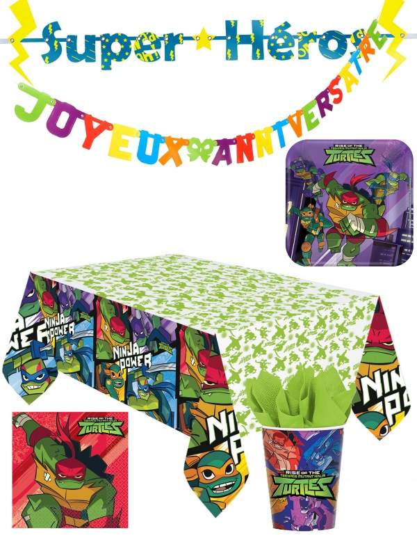 HappyTorta.it Pacchetto decorazioni compleanno tartaruga ninja - 1