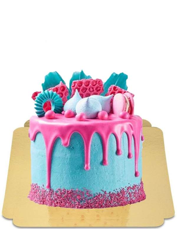  Drip cake rosa fucsia con amaretti vegani, gluten free - 115