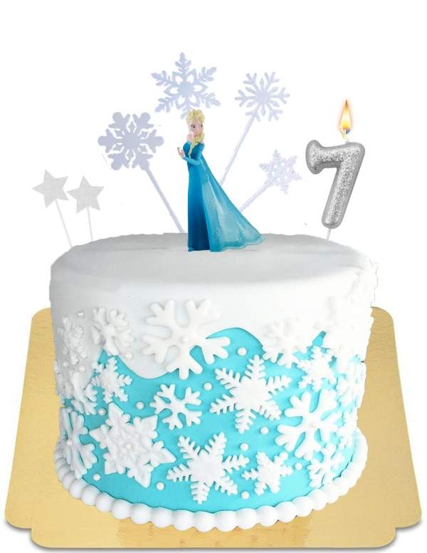 HappyTorta.it Torta Winter Snow Queen con figurina Elsa vegan, gluten free - 209