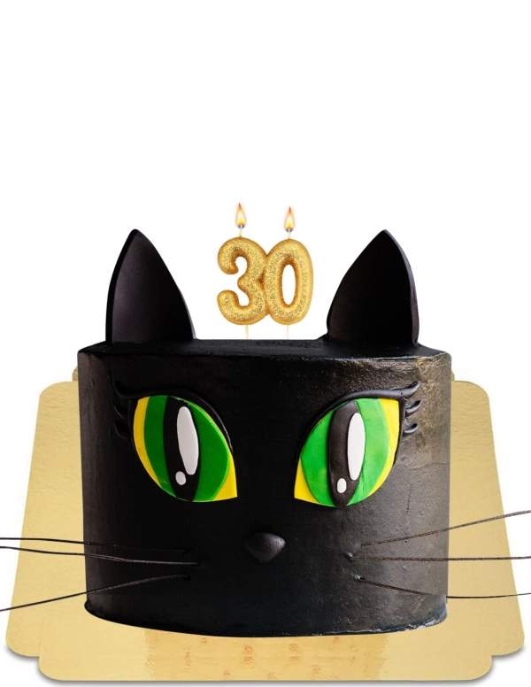  Torta gatto nero senza glutine con occhi vegani intensi - 67