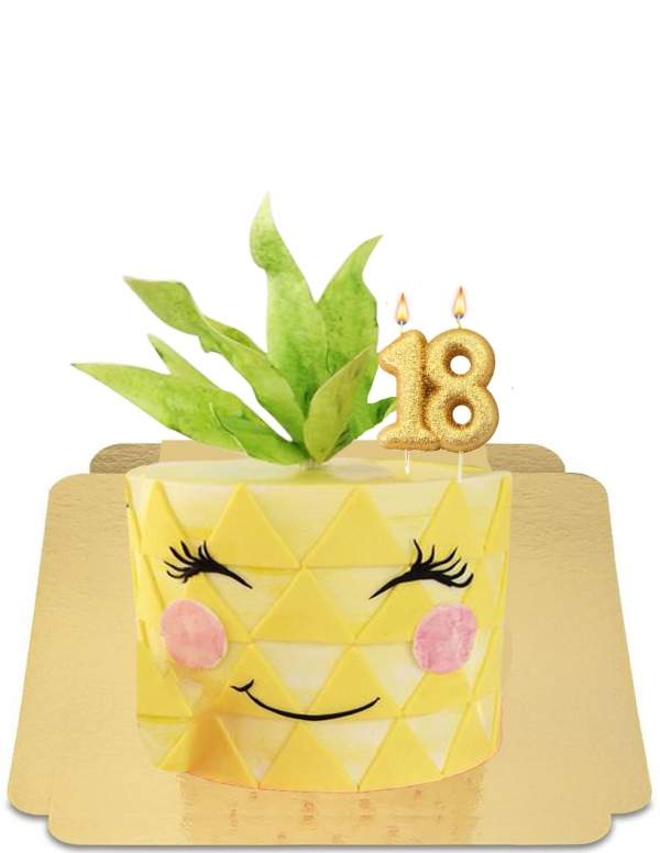  Torta vegana all'ananas kawaii, senza glutine - 211