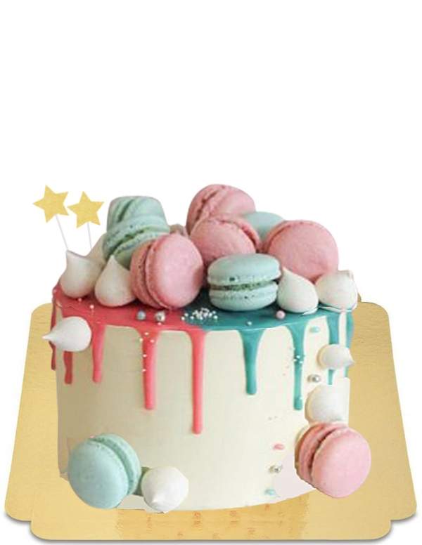  Baby gender reveal torta con amaretti vegani, senza glutine - 109