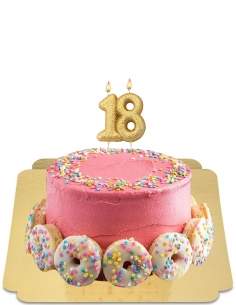 Ciambella vegana e confetti rosa, senza glutine - 103