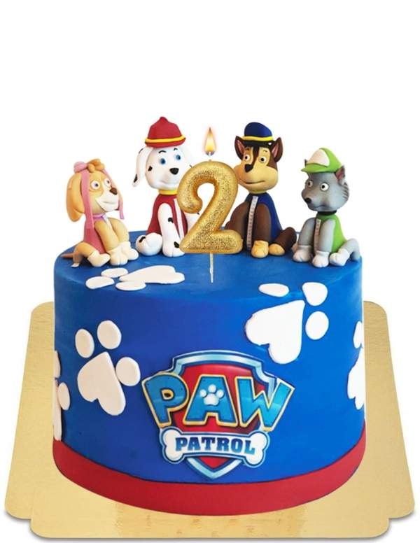  Torta di paw patrol con statuina di pasta di mandorle vegan, gluten free - 87