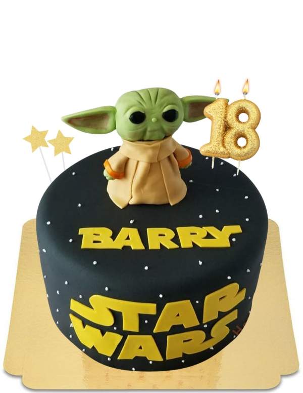 Torta Star wars Yoda su cielo stellato vegan, gluten free - 134
