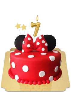 Torta Minnie rossa con pois e fiocco vegan, gluten free - 62