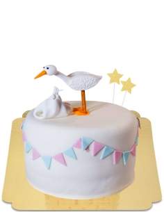 Torta di cicogna vegana per rivelare il genere del bambino, senza glutine - 9