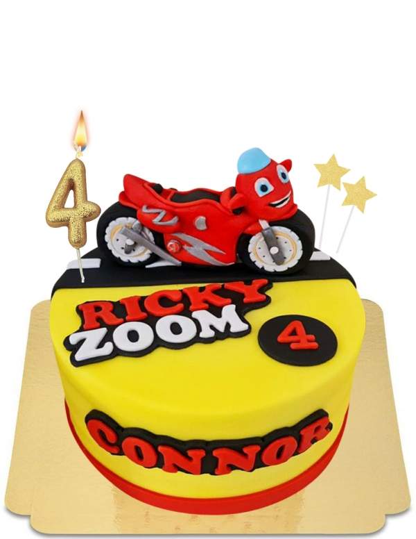  Ricky Zoom cake la moto super eroe vegana, senza glutine - 21