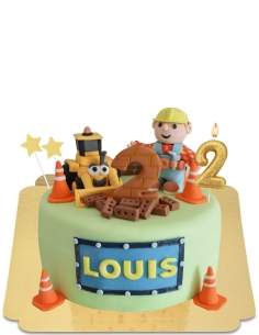 Torta Bob the Builder e trattore vegano, senza glutine - 280