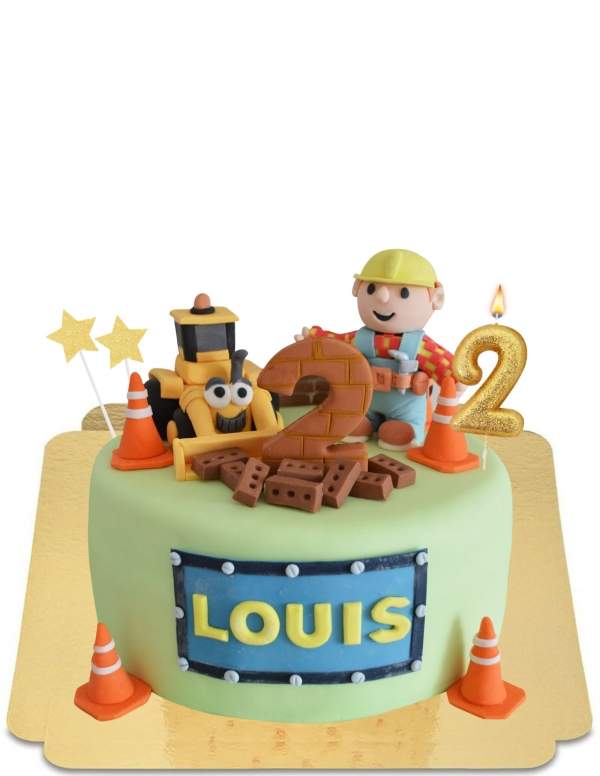  Torta Bob the Builder e trattore vegano, senza glutine - 280