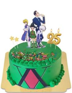 Torta vegana Hunter x Hunter green, senza glutine - 1