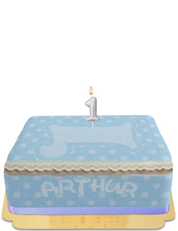 HappyTorta.it Torta di compleanno bimbo di 1 anno senza uova, vegetariana e senza glutine - 50