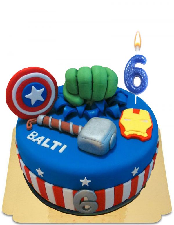 Torta Avengers Captain america biologica, vegana e senza glutine HappyTorta.it - 1