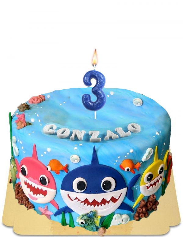 Torta Di Squalo Baby Senza Glutine Baby Shark  - 1